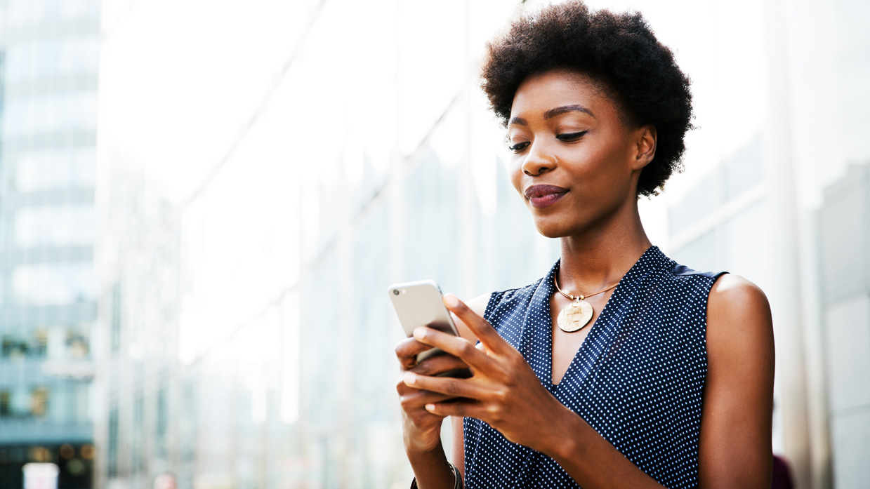 woman on mobile phone